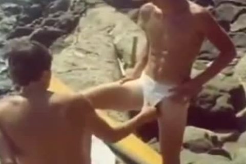 VINTAGE 70'S SURF twinks HAVING A three-some