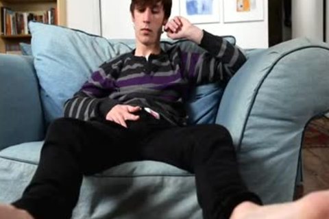 sexy nasty legal age teenager lad Solo Foot Fetish jerk off