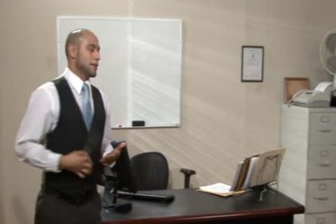 excited gay gets Nailed And Cummed In The Office