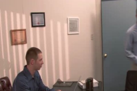 lusty gay receives pooper gangfucked In The Office