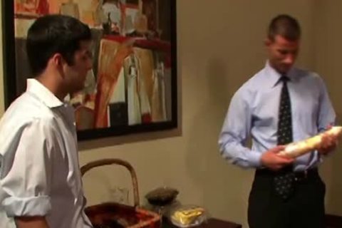 lovely gay receives ass team-boned