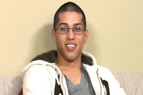 wild Latin Buck Strokes His Brown pecker