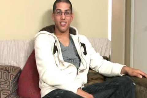 wild Latin Buck Strokes His Brown pecker