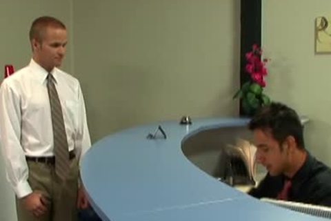 fine blonde homosexual gets plowed In The Office