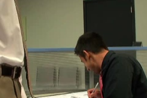 fine blonde homosexual gets plowed In The Office