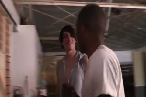 dark lad loves To sperm On A White lad