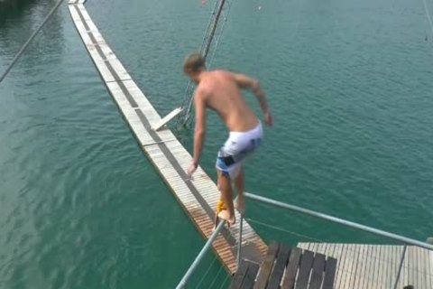 Three slutty homosexual fellows Enjoying Wazoo Outside