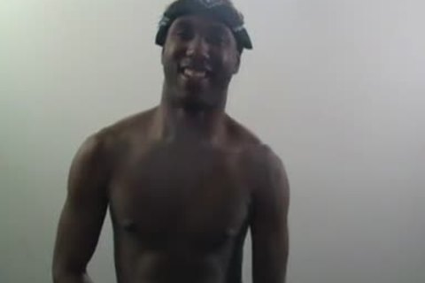 dark lad Jerking humongous knob