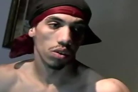 Tattooed lad Solo jerking off