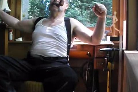 Enjoying A Pipe, Stripping Down To My underclothing And naked Feet. PG-rated.