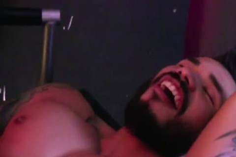 Muscle dude In Tats plowing