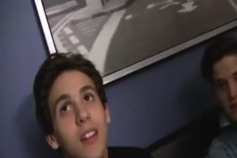 Two fellows poke serf