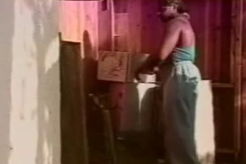 Muscle ebon slut Bottoms To Hung man