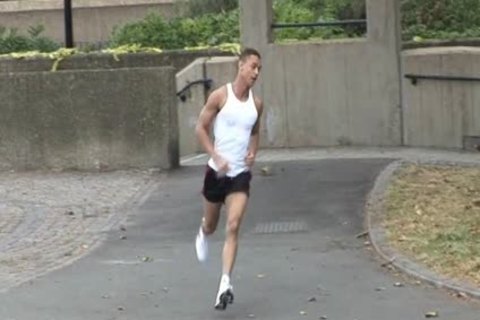 This brawny guy Shows His penis