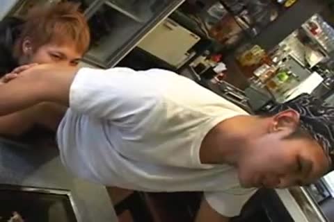 Butt fucking in a shop