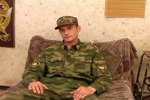 these Two homo boyz Are Army males sucking pecker