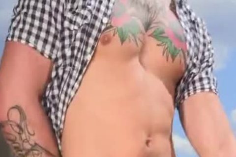 lusty Tattooed Hunk fuck In The Farm - gigantic