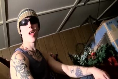 Tattooed Bad boy Blinx Shows Off How this guy Masturbates