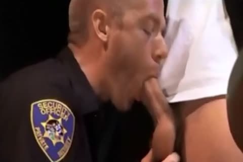 young sleazy Security Guards Suckin Each Other