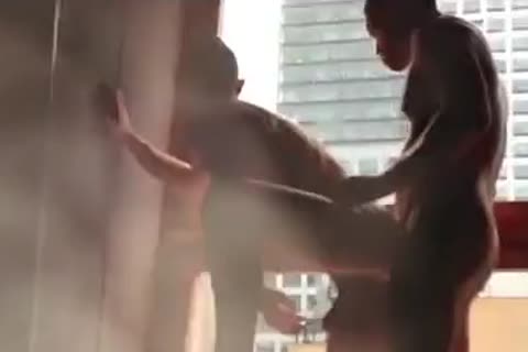 excited Nyc pair plow In Times Square Win