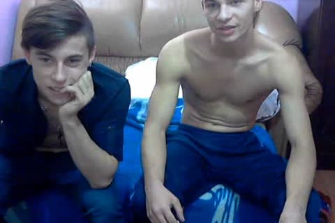 2 stylish bisex Romanian boys With good penises &amp; wild buttholes On web camera.