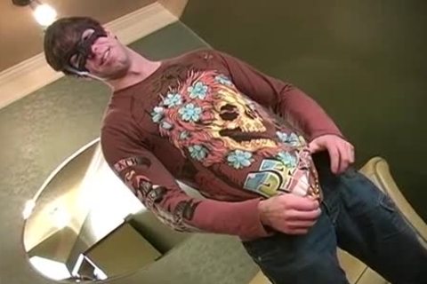 When A brawny lad Masturbates His rod