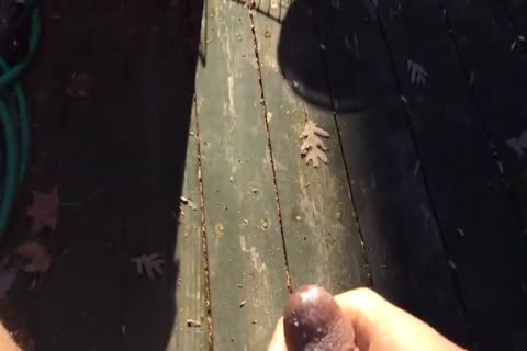 another Backyard JO video With A Sock Fleshlight