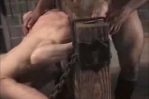 Very pretty guy Locked In Stocks And drilled By Dungeon master