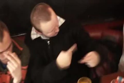 Muscled Euro jerking off At Sexparty