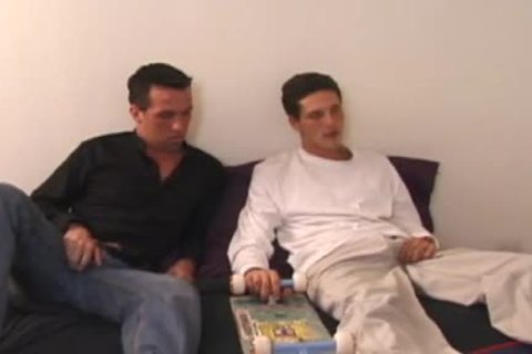 Allen And Seth stroke And engulf cock