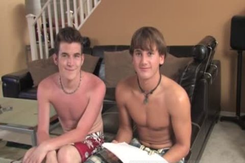 giving a kiss boys have a fun jerking off