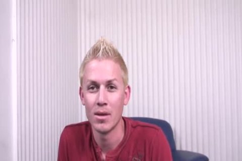 blond Mohawk chap gets gangbanged By darksome Thugs