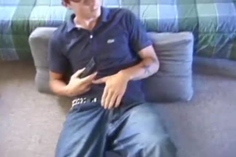 Stroking amateur Straight lad Zack