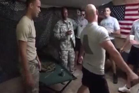 Military dudes Just Having joy dark