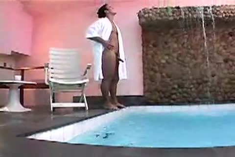A jerk off Beside The Pool