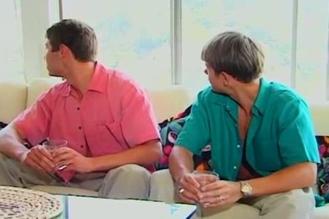 Two concupiscent fine guys Stroking Their weenies