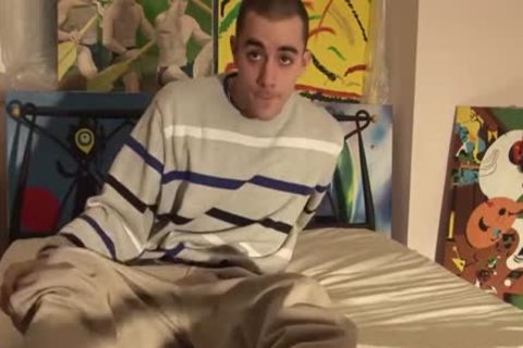 teen chap Plays With His large cock In sofa