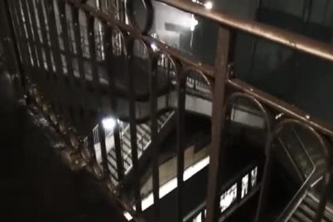 Bros pounding In Tube Station