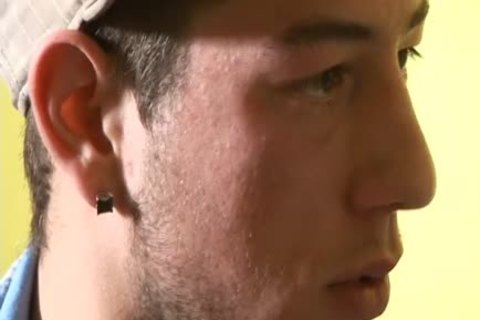 young dirty man Stroking Hard lengthy penis In Room