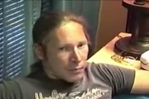 dude Freddyz With lengthy Hair Strokes His plump penis On A bed