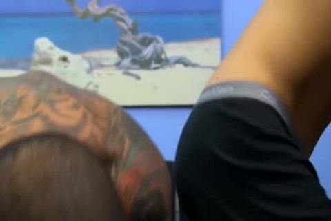 Tattoed Hunk Alexander bangs The attractive butthole Of