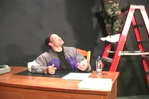 Bearded muscular teen gets team-nailed By dark dudes