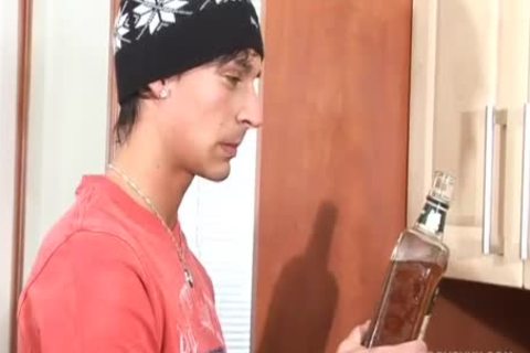 lad In Beanie Strokes His penis Solo At Home