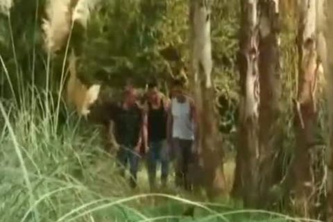 brunette teen Takes A large penis In His chocolate hole After Jail Escape