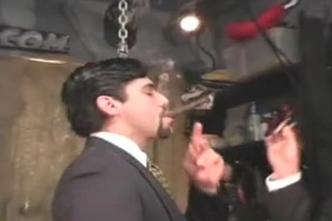 Cigar Smoking Hunks Suited And bang