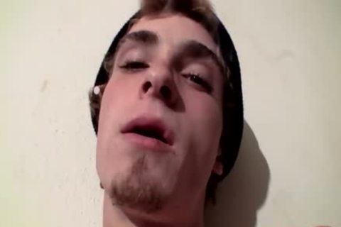 slutty Scottie Cooper Enjoying His Smoke whilst Jerking rod