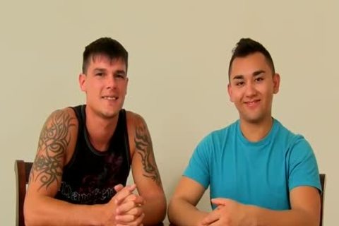 pretty Tattoed Hunks slutty Deepthroat And butthole homosexual Sex