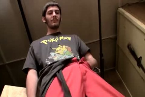 Straight Thug grips With His Hard ramrod And Rubs It