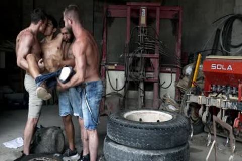 large ramrod twink Dap And Facial