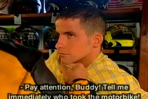 Muscled Biker guys rough And bare poke Feast homosexual orgy